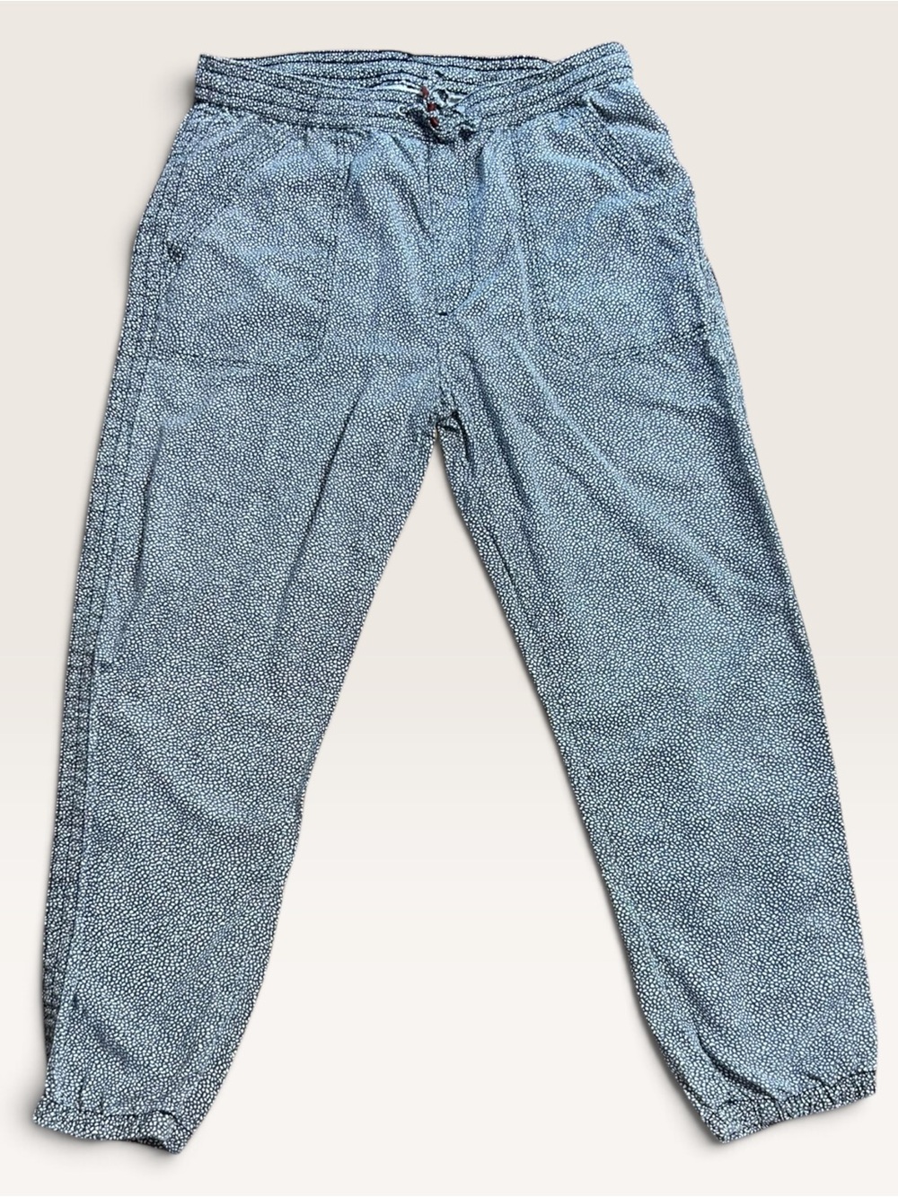 Cloth & Stone Anthropologie Slate Blue Speckled Micro Dot Jogger Pants Size M